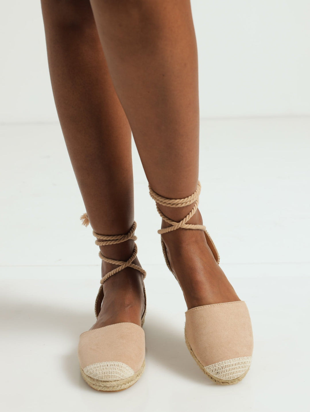 Espadrille Rope Lace-Up Sandal - Natural