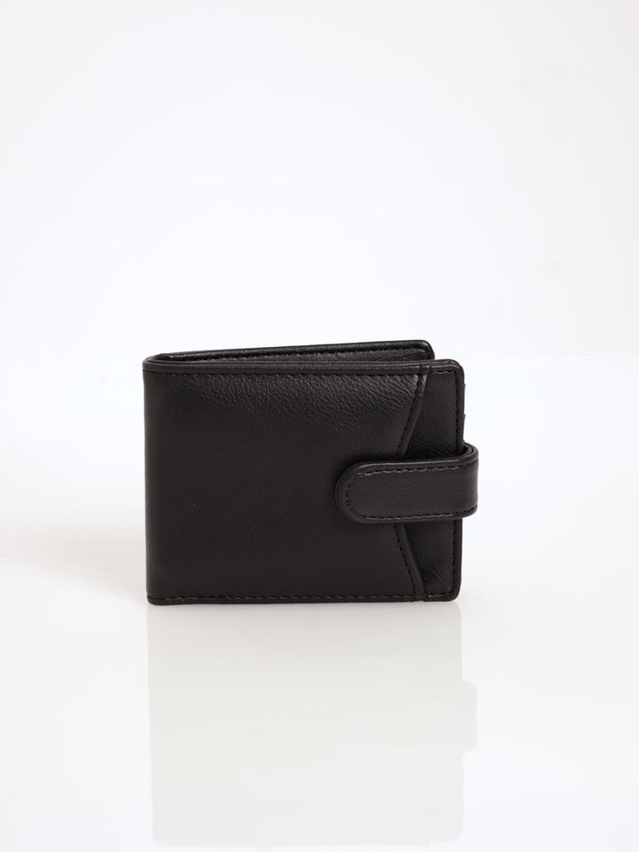 Men's Bill Fold Wallet With Removable Cardholder - Black
