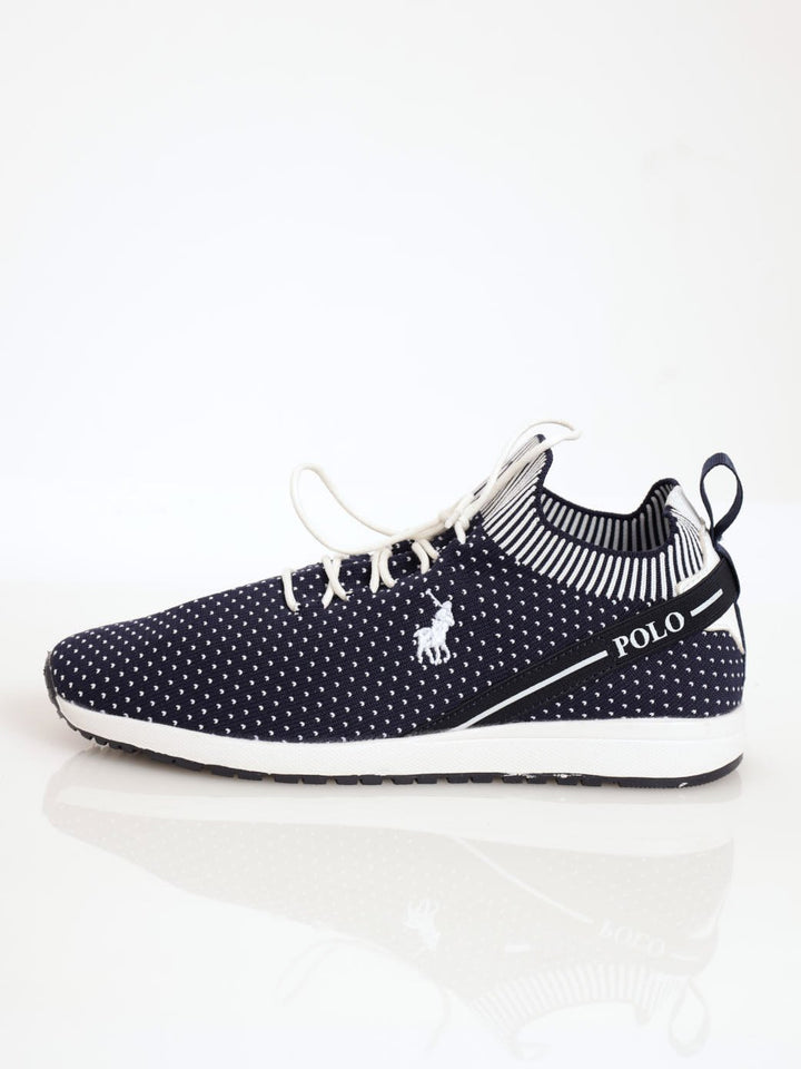 Ladies Classic Knitted Runner Sneaker - Navy