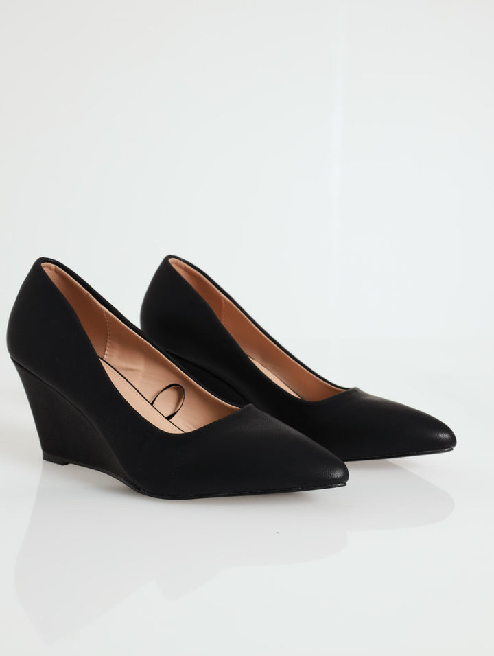 Full Closed Wedge Heel - Black