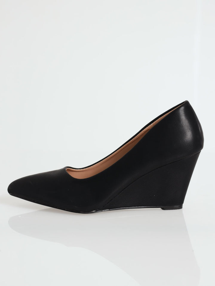 Full Closed Wedge Heel - Black