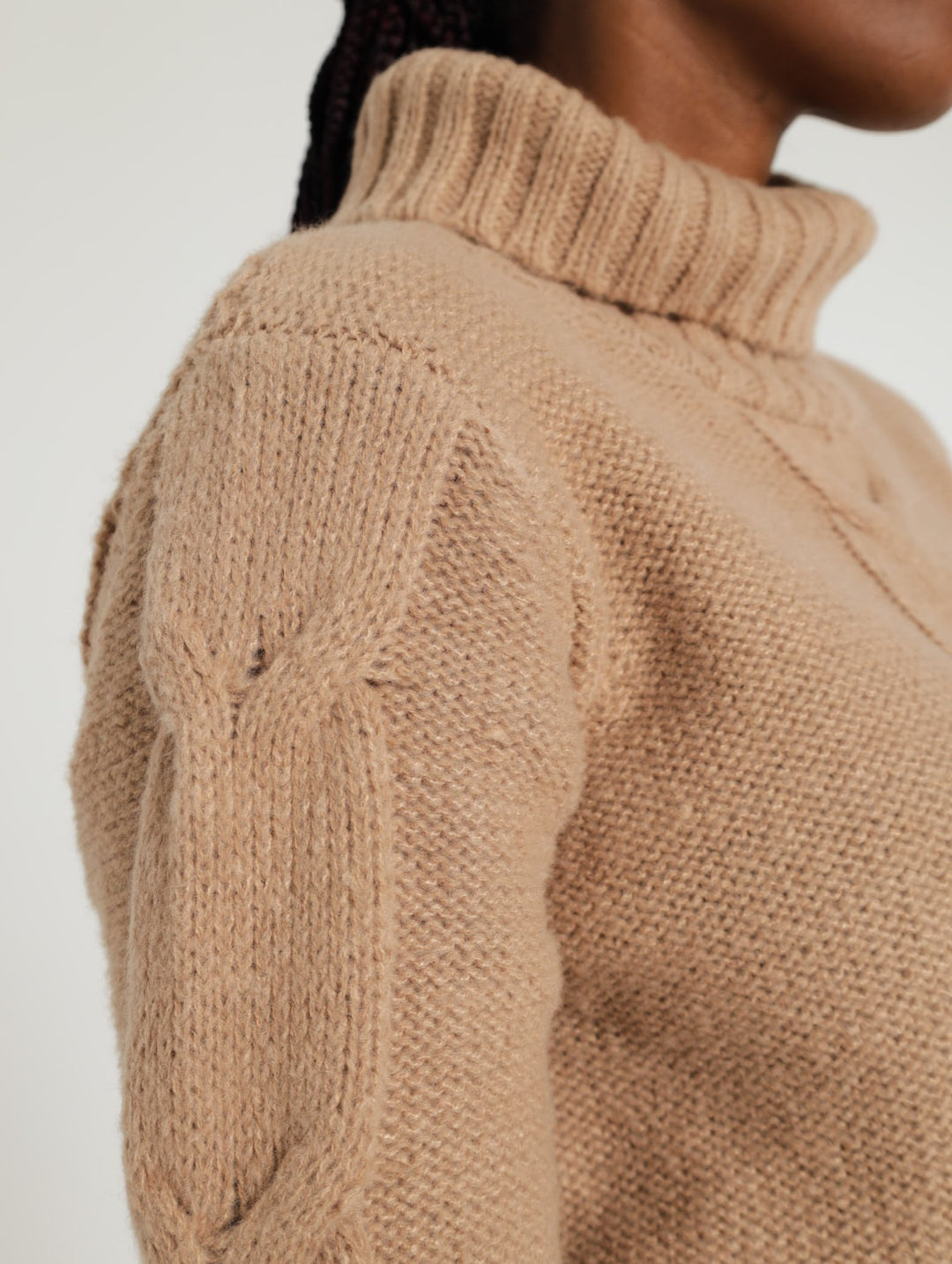 Cable Knit Dress - Stone