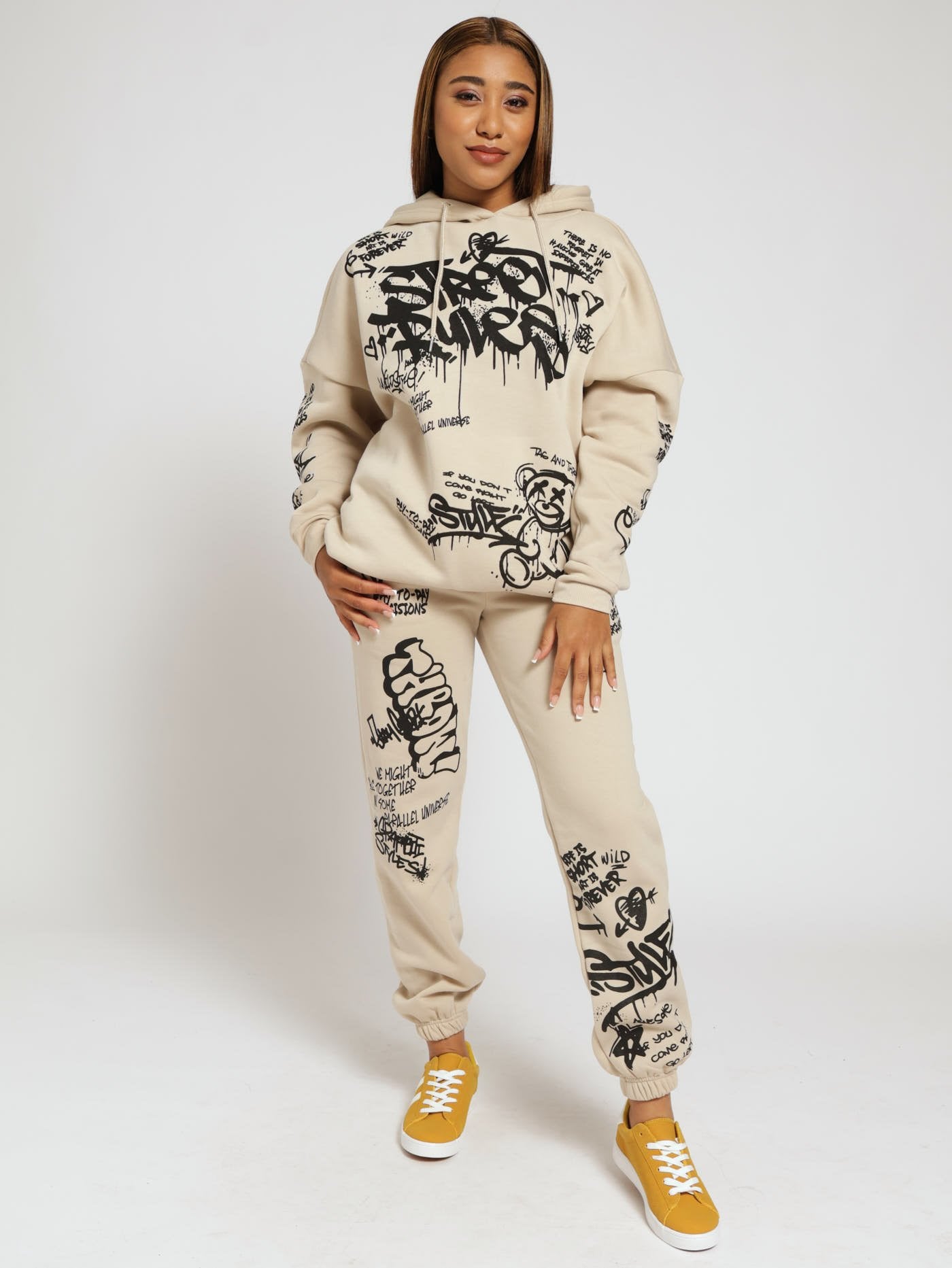 Oversized Graphic Hoody - Stone – Edgars