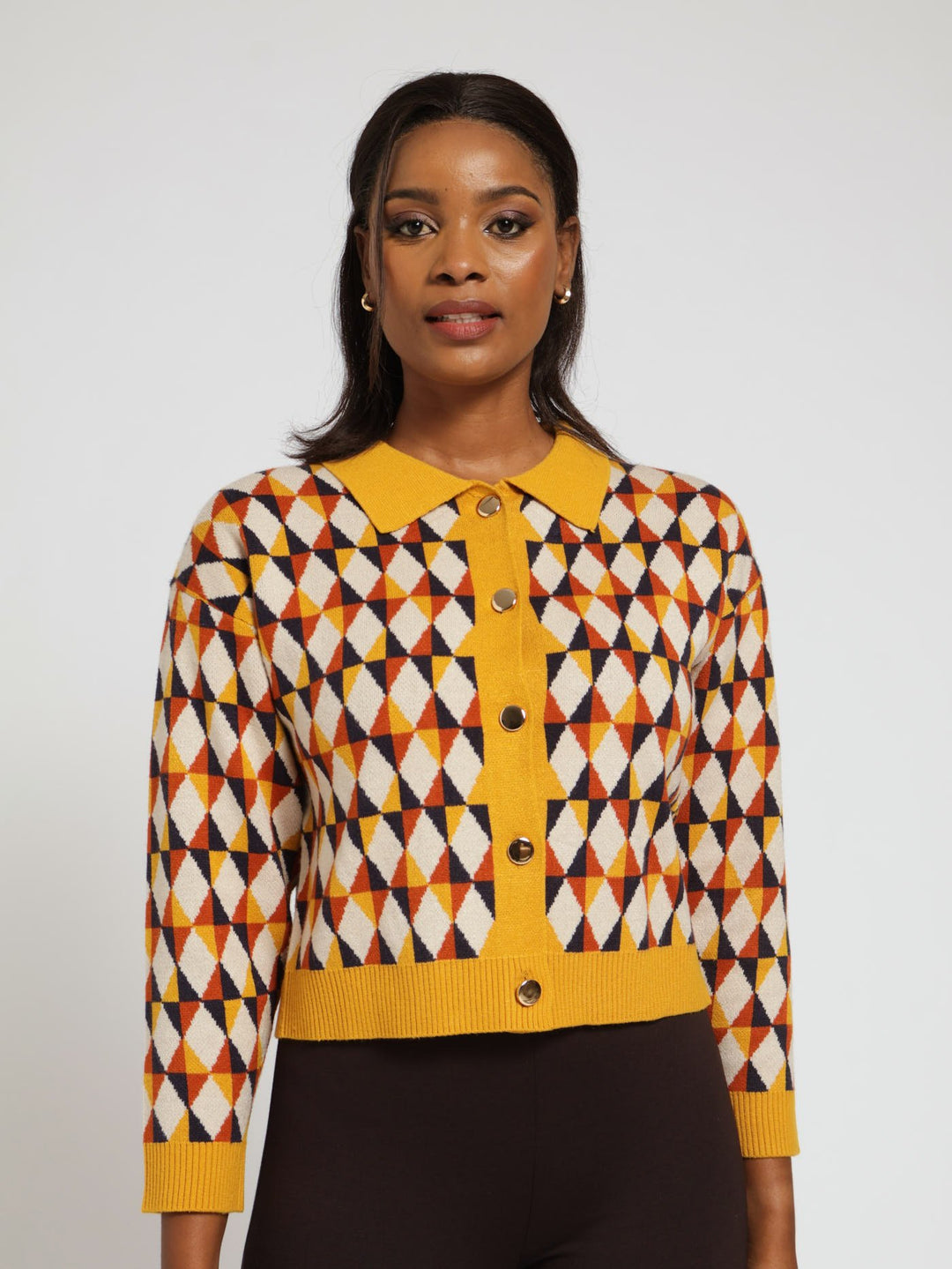 Chanel Styled Cardigan - Mustard