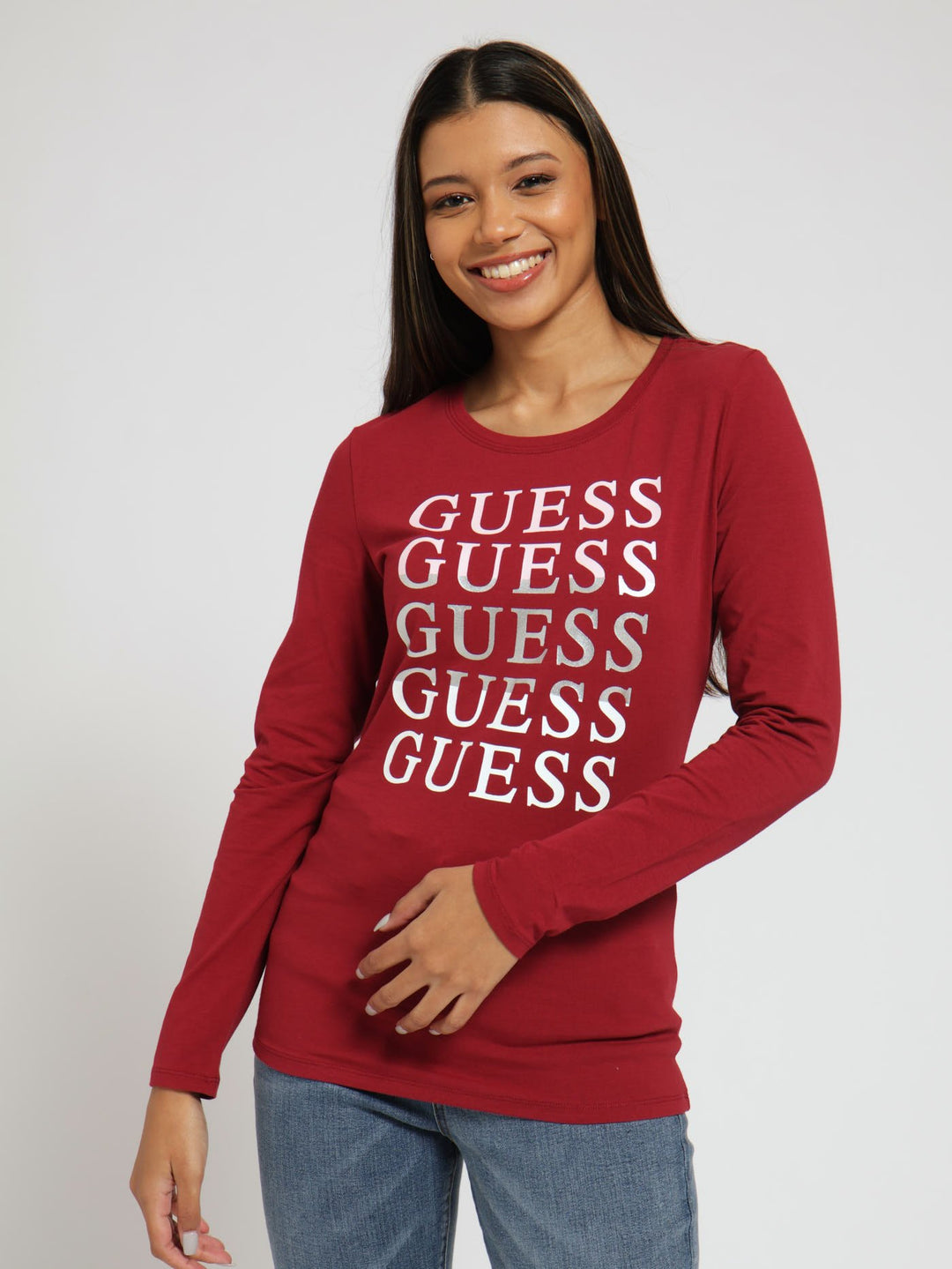 Ladies Long Sleeve Tee Burgundy – Edgars