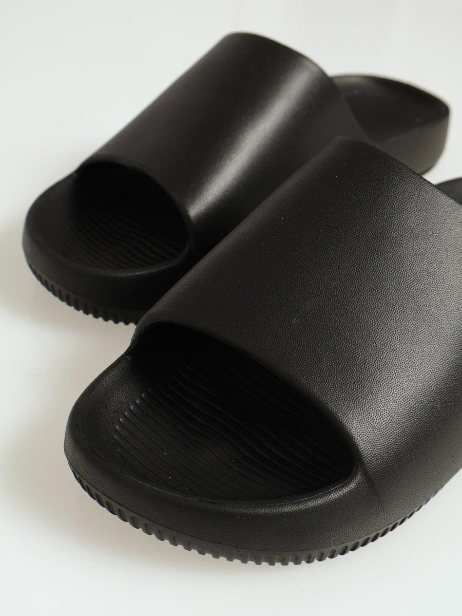 Mens Plain Upper Moulded Slide - Black – Edgars