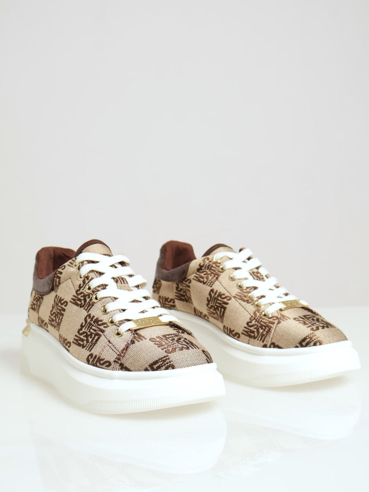 Glider Monogram Sneaker - Natural
