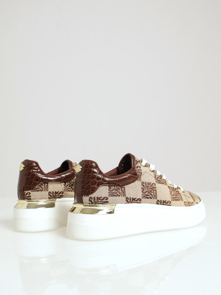 Glider Monogram Sneaker - Natural