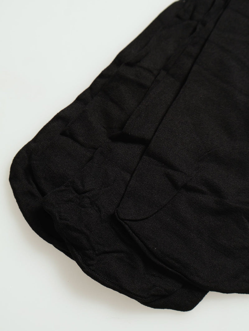 3 Pack Opaque Knee High Stockings - Black