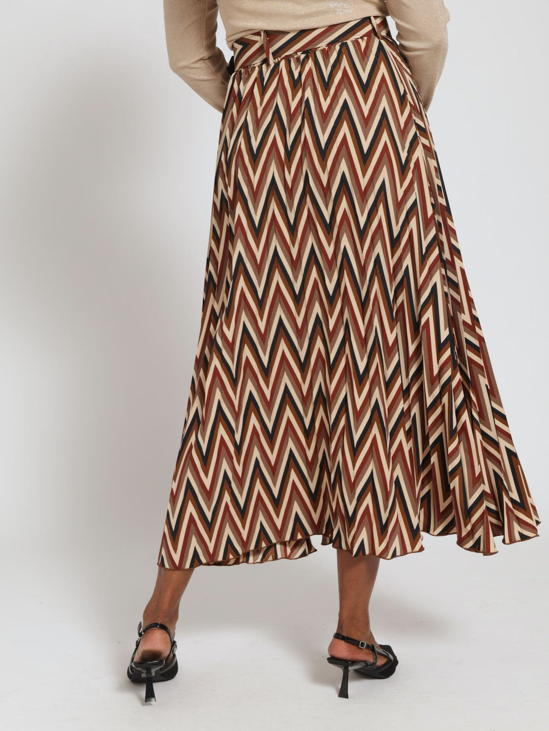 Pleated Midi Skirt - Mustard