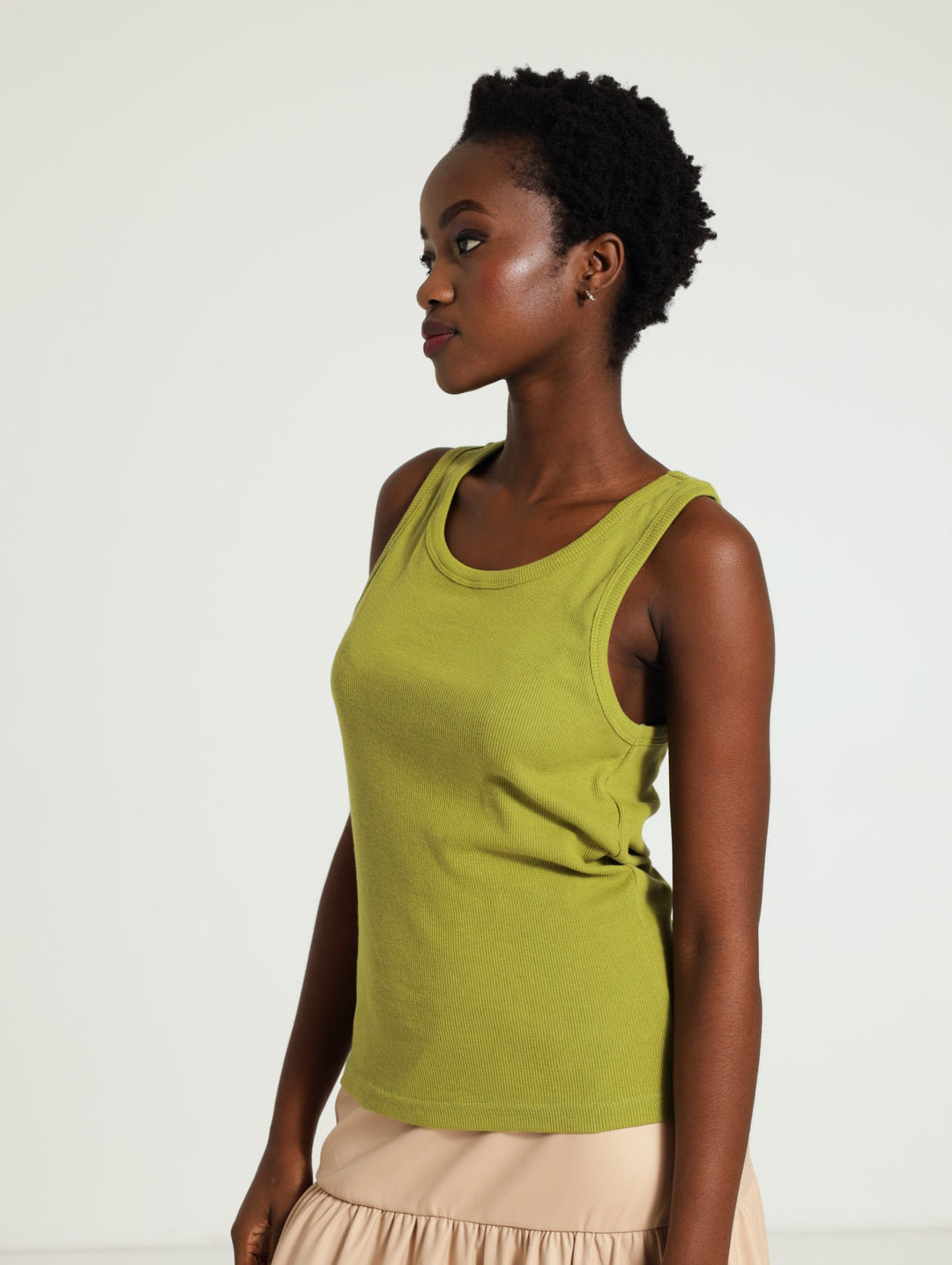 Ribbed Tank Top - Chartreuse