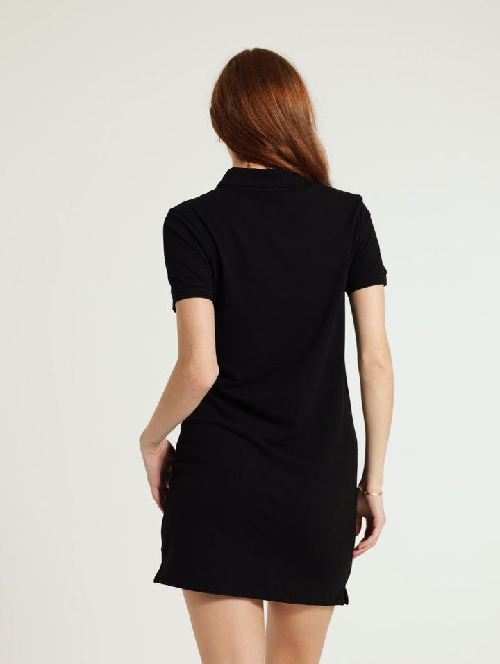 Tonal Mono Noose Golfer Dress - Black