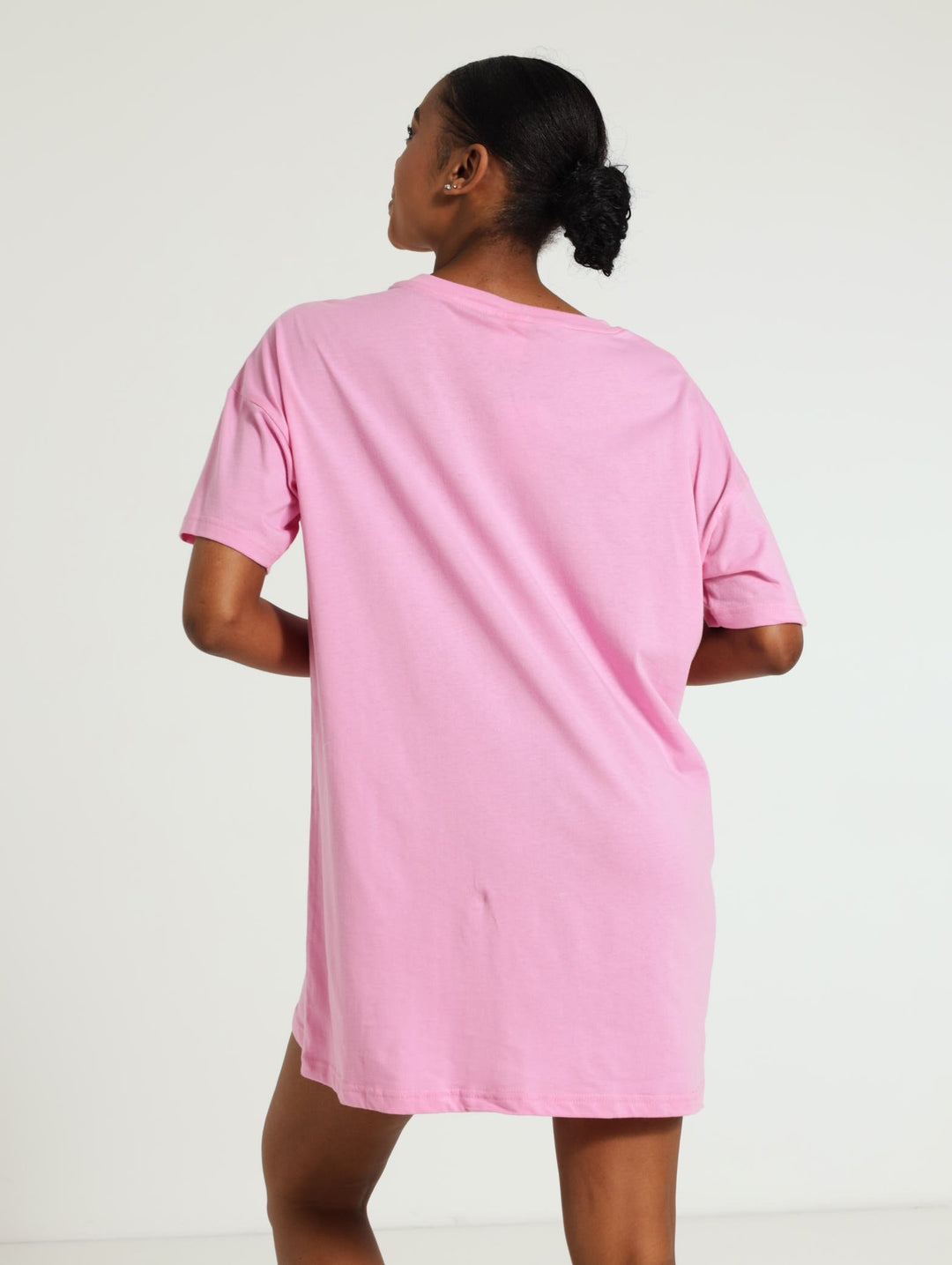 Angie Oversize Tee Sleepshirt - Pink
