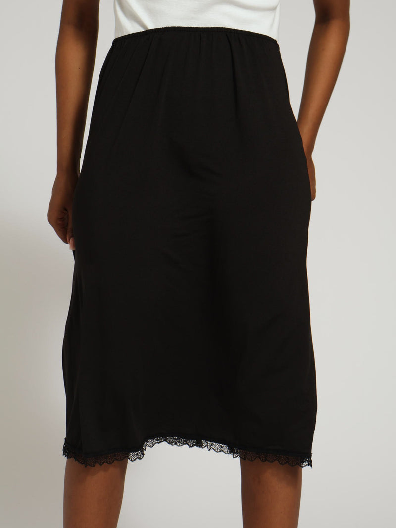 66cm Half Slip - Black
