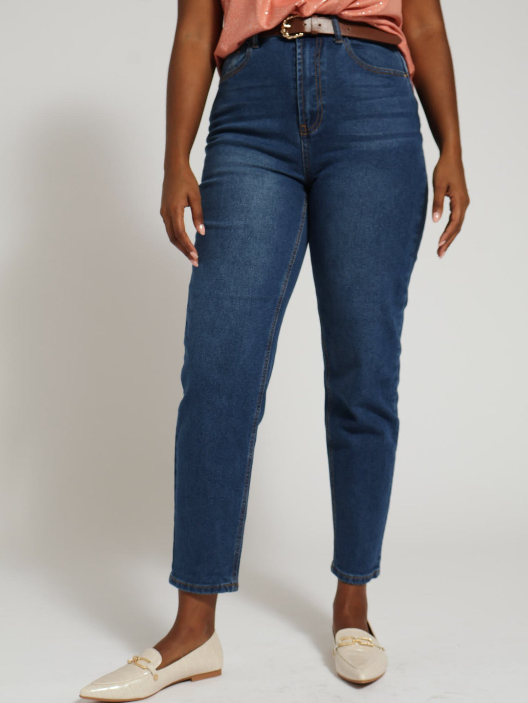 Mom Fit Jeans Outfit Belted Mom Jeans Vintage Wash Belted Paperbag