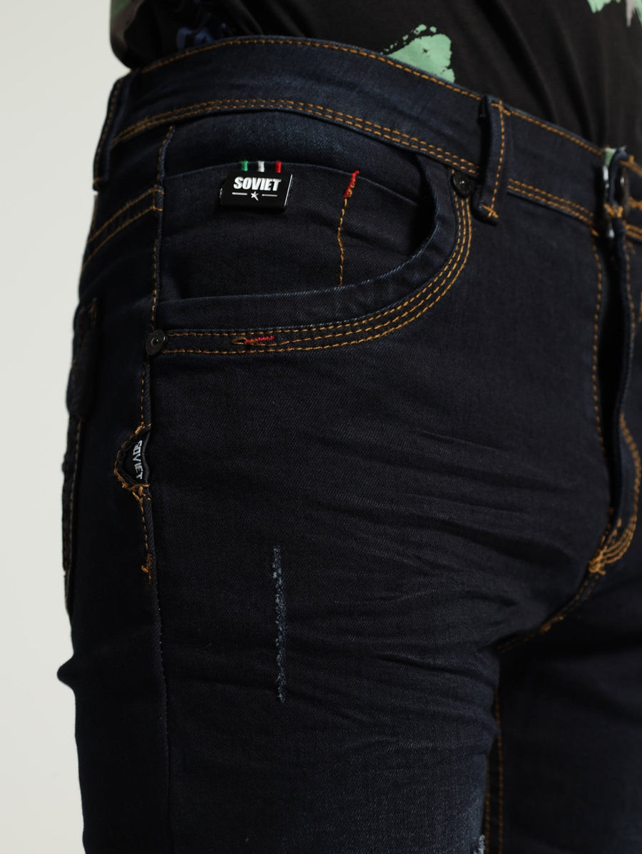 Boys Spyder Denim Jeans Blue/Black Edgars