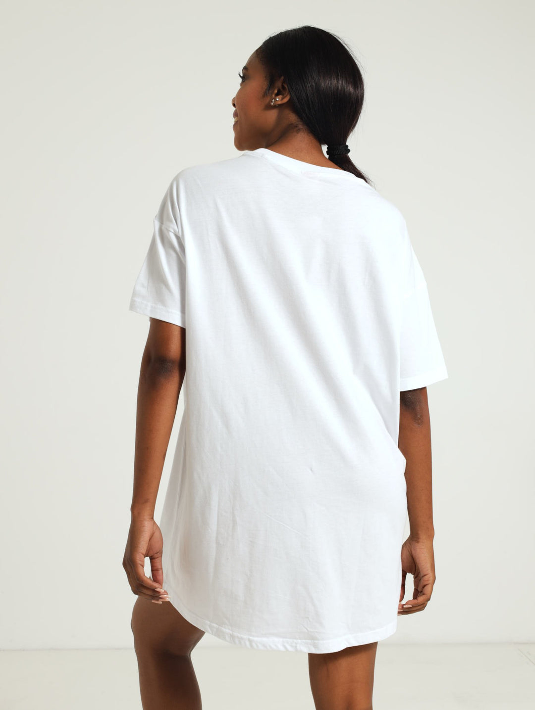 Angie Oversize Tee  Sleepshirt - White