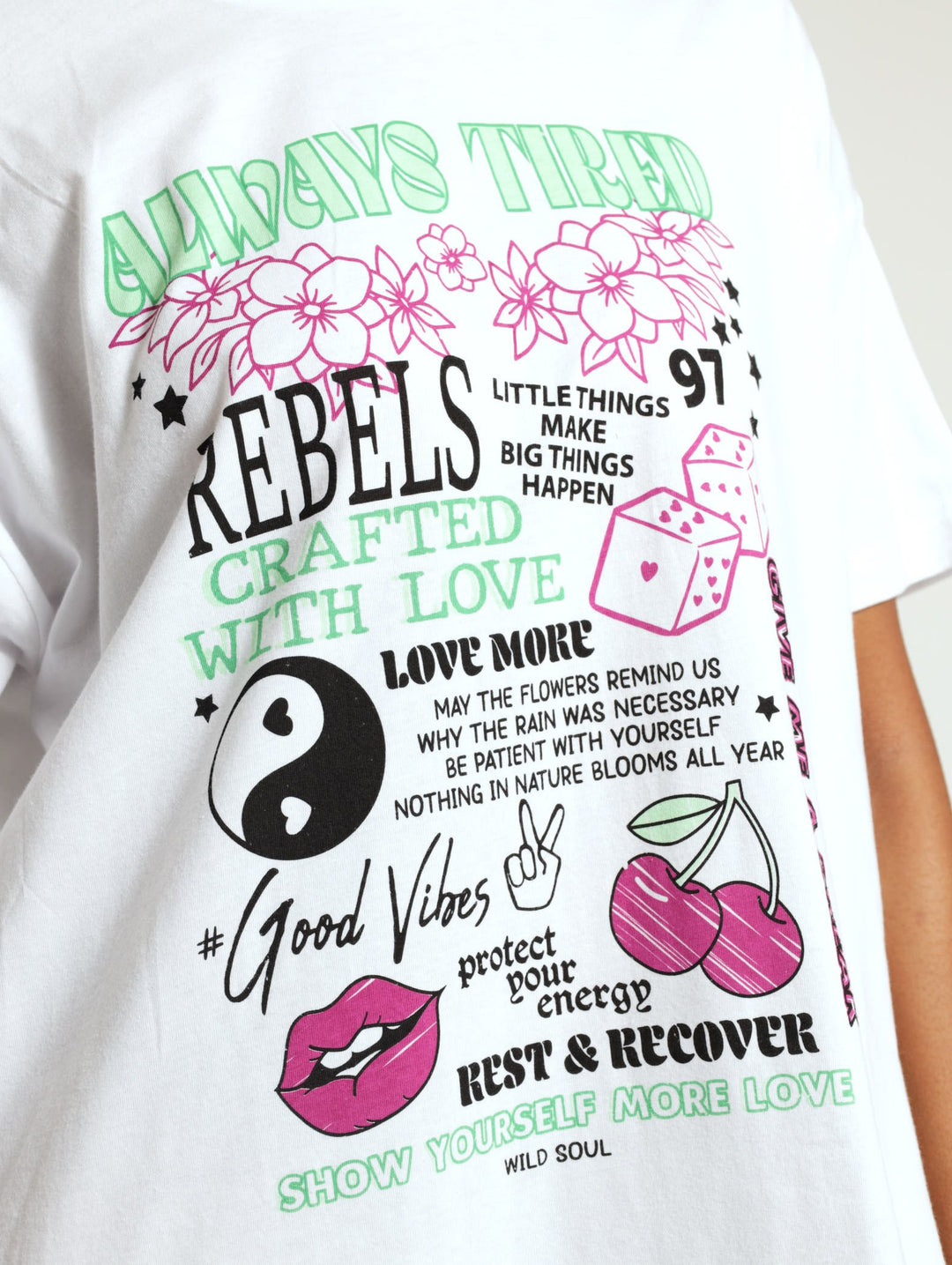 Angie Oversize Tee  Sleepshirt - White