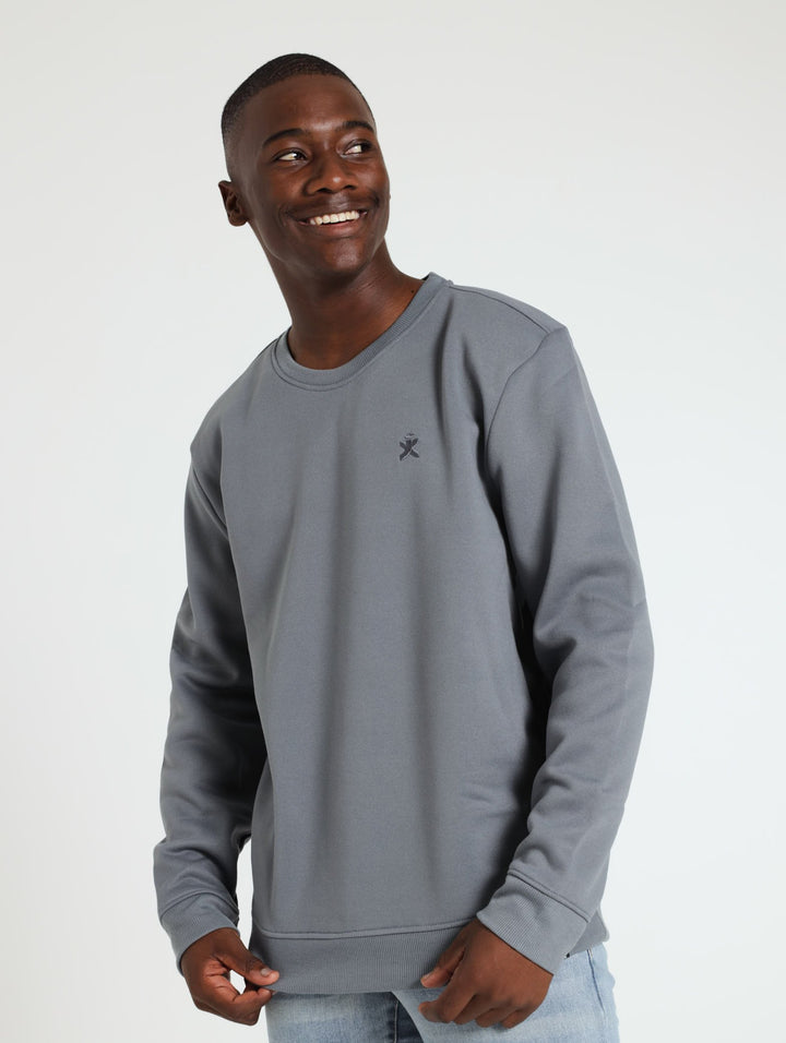 Mens Plain Crew Sweatshirt