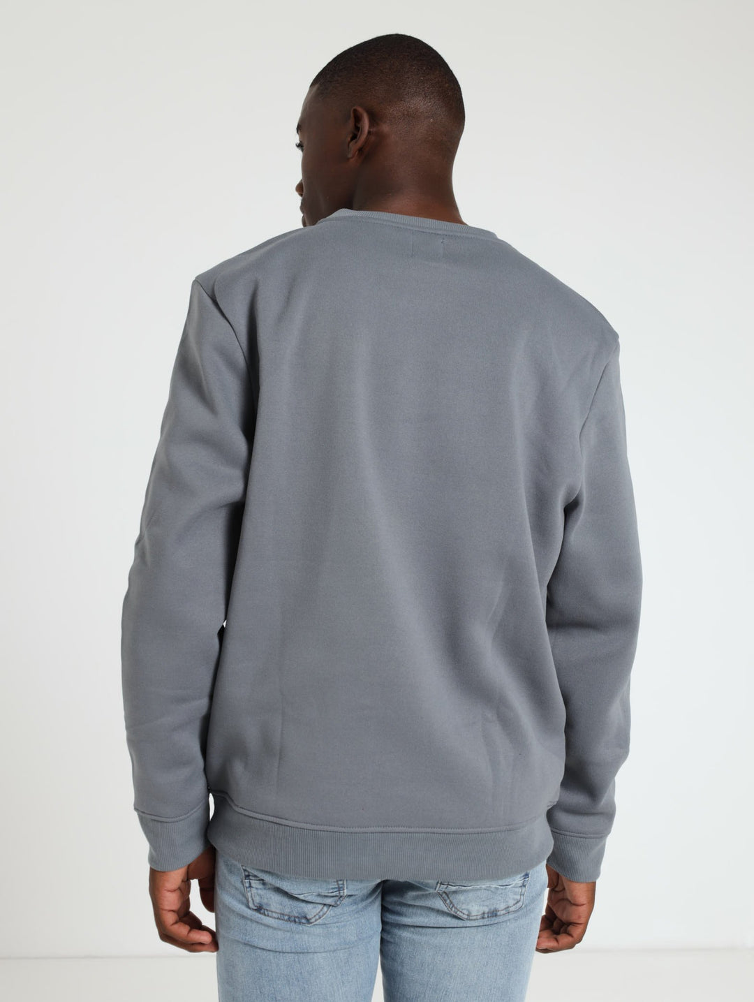 Mens Plain Crew Sweatshirt