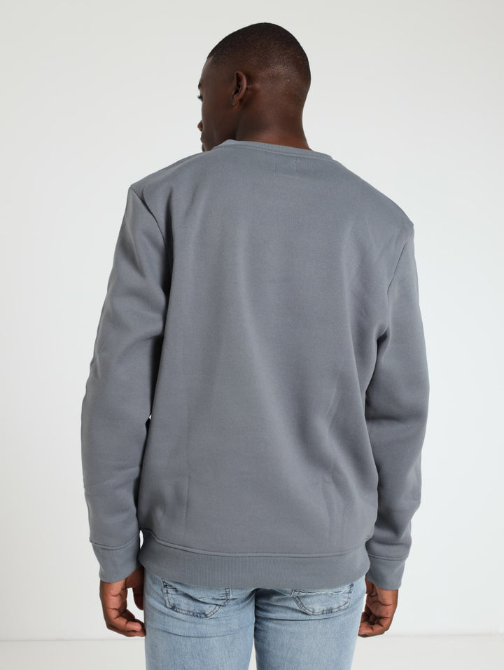 Mens Plain Crew Sweatshirt