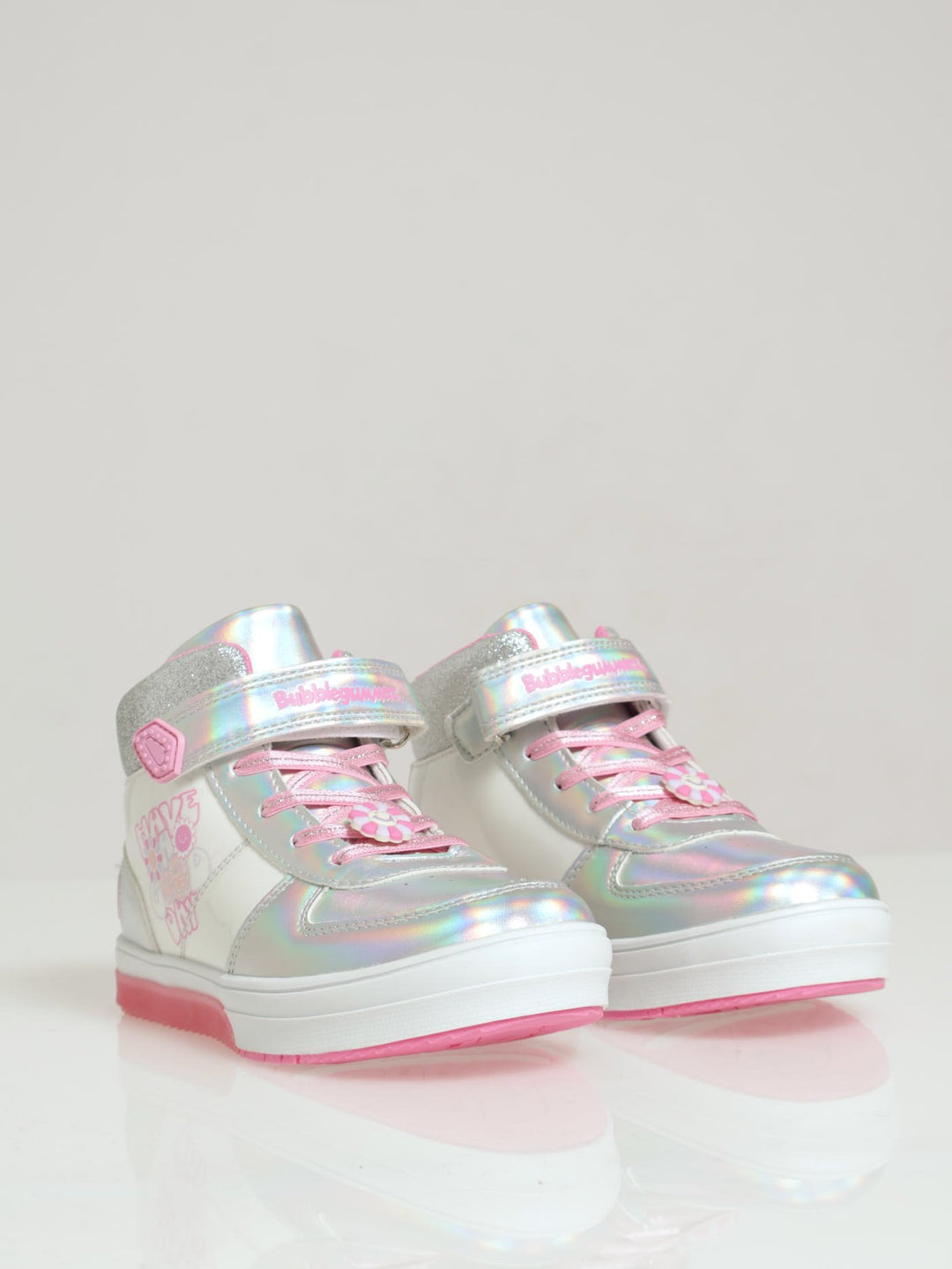 Girls Neon Sneaker - Silver