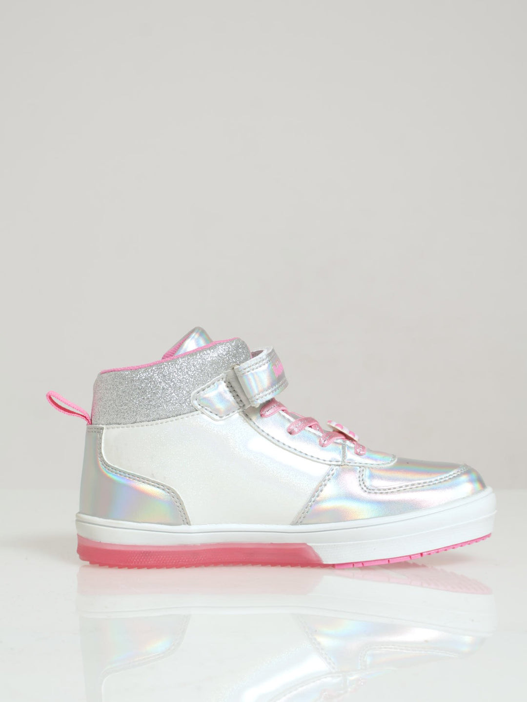 Girls Neon Sneaker - Silver