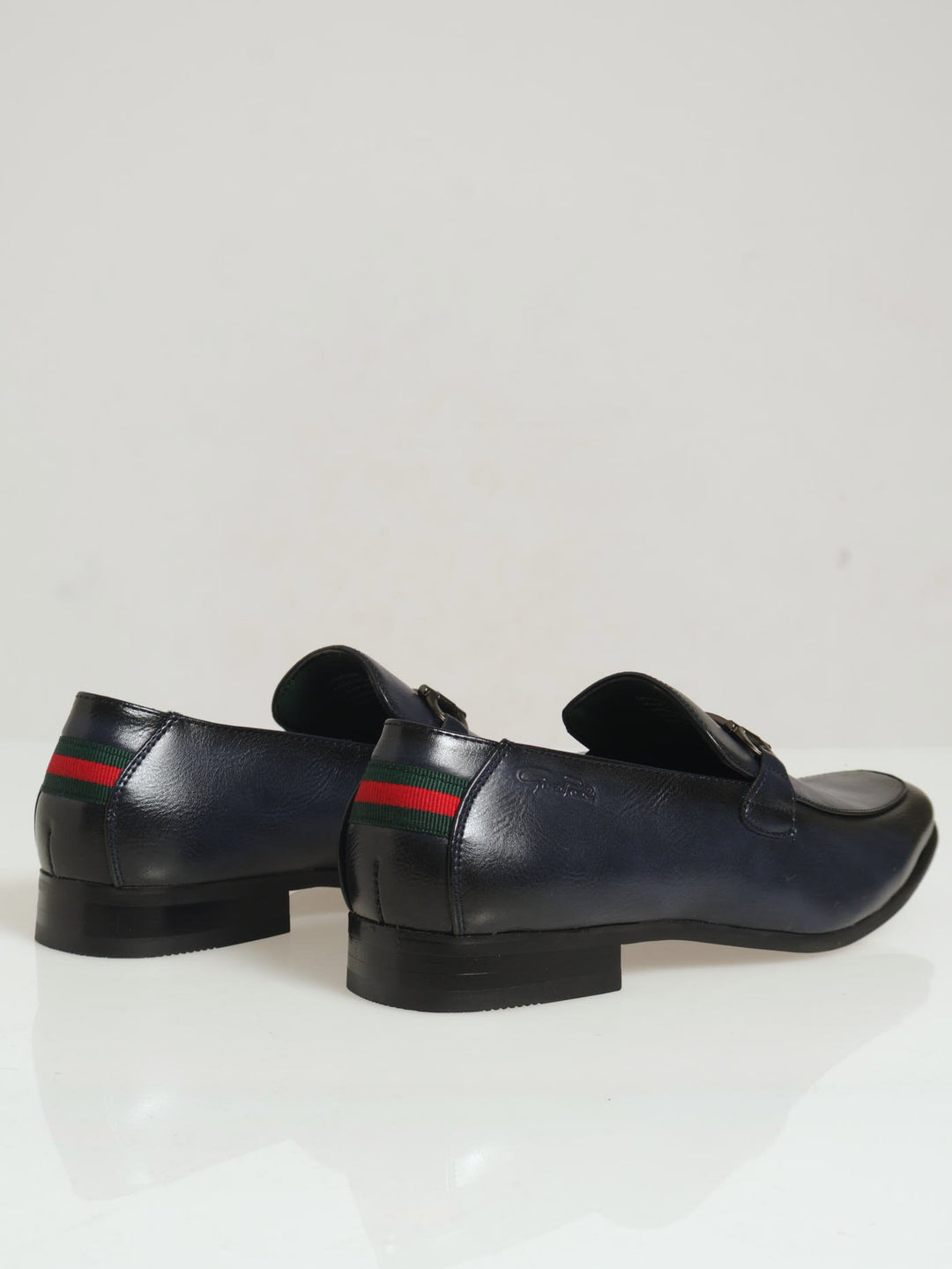 Heel Slip On With Metal Trim Detail - Navy