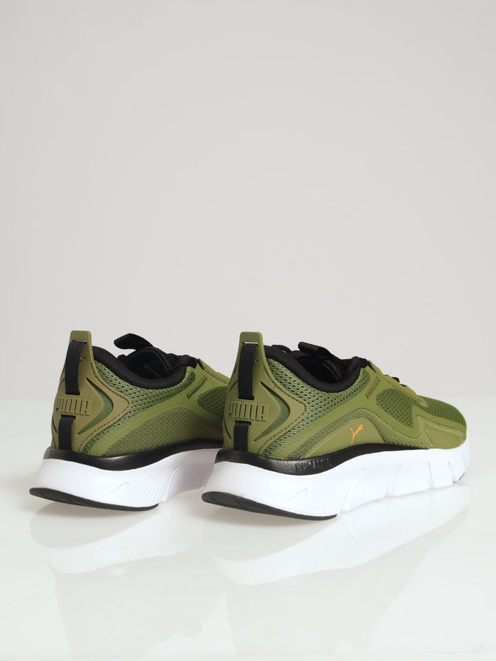 Flex Focus Lite Closed Toe Lace Up Trainer - Olive