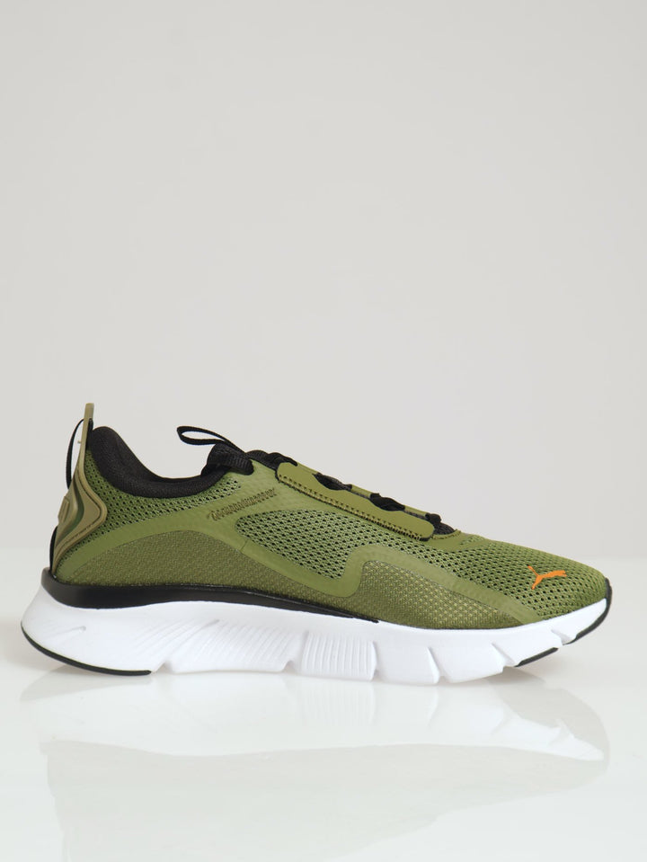 Flex Focus Lite Closed Toe Lace Up Trainer - Olive