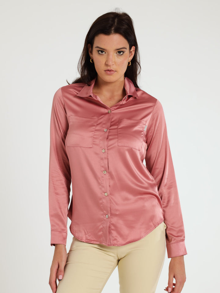 Satin Shirt - Pink