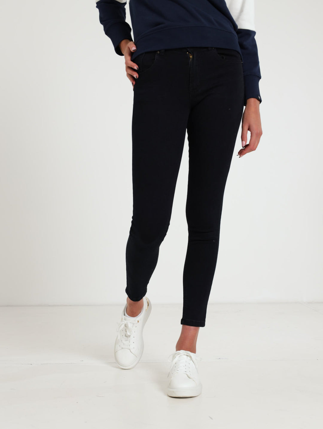 Skinny Stretch Denim Jeans - Dark Blue