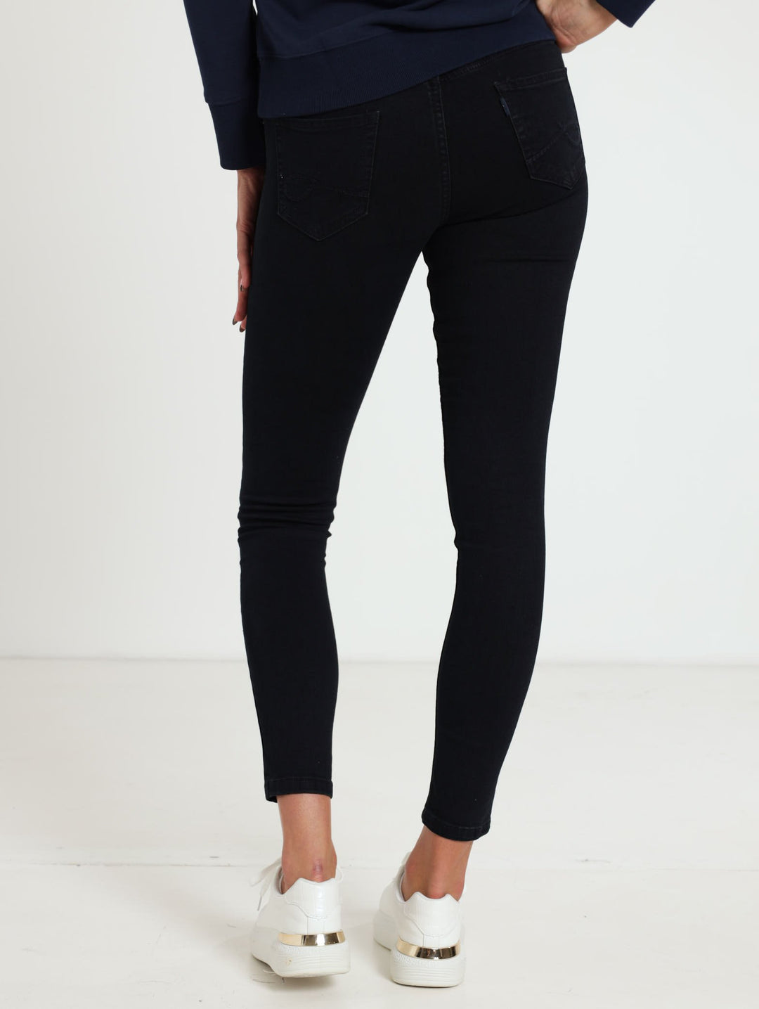Skinny Stretch Denim Jeans - Dark Blue