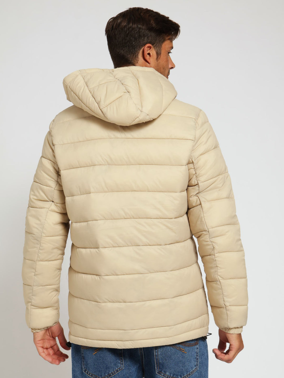 Hooded Puffer Jacket - Stone