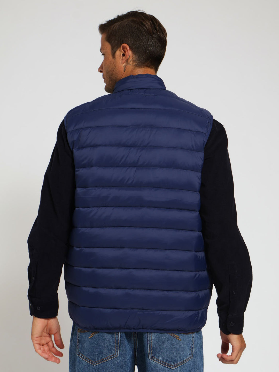 Sleeveless Puffer Jacket - Navy