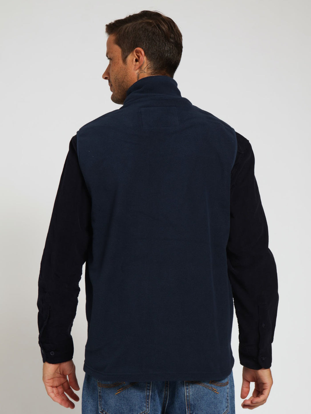 Zip Through Gilet Jacket - Navy