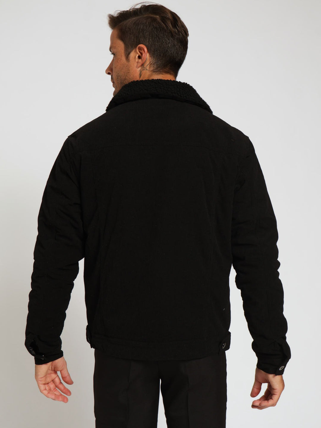 Corduroy Trucker Jacket - Black