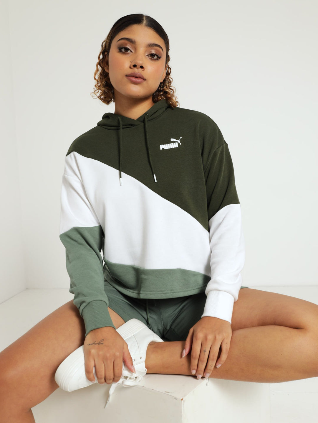 Puma Power Cat Hoody - Forest Green