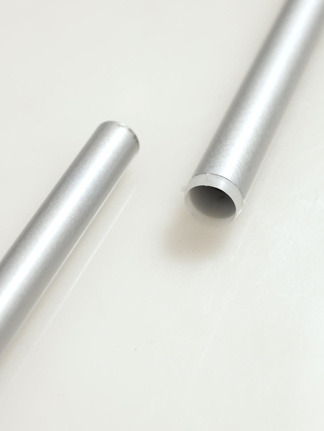 Silver Swirl End Extendable Curtain Rod 120Cm-210Cm