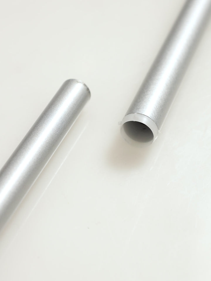 Silver Swirl End Extendable Curtain Rod 120Cm-210Cm