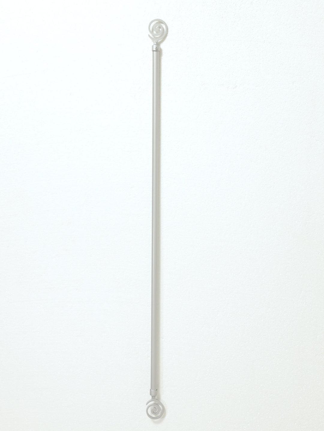Silver Swirl End Extendable Curtain Rod 120Cm-210Cm
