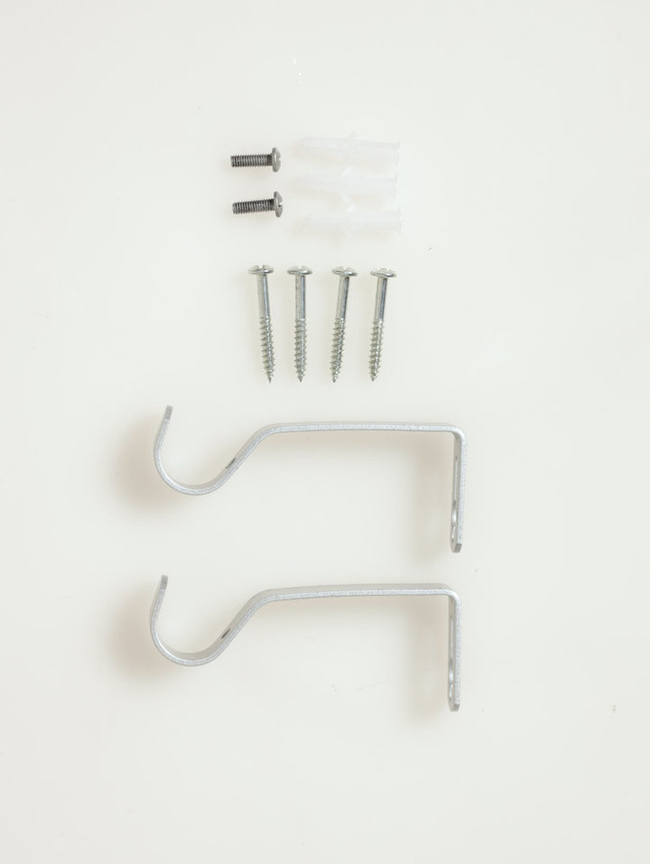 Silver Swirl End Extendable Curtain Rod 120Cm-210Cm