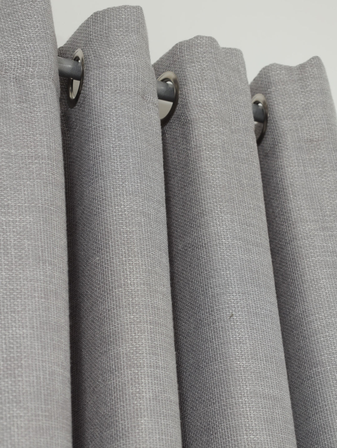 Lined Seville Texture Eyelet Curtain - Grey