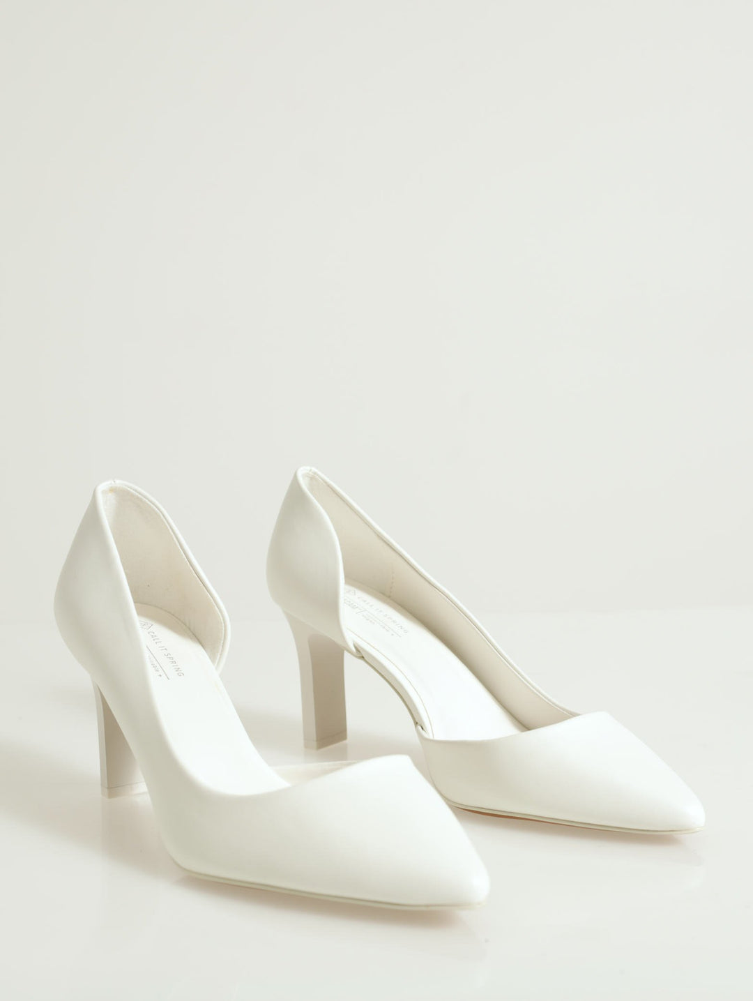 Ninaa Pointed Toe Stiletto Heel - White