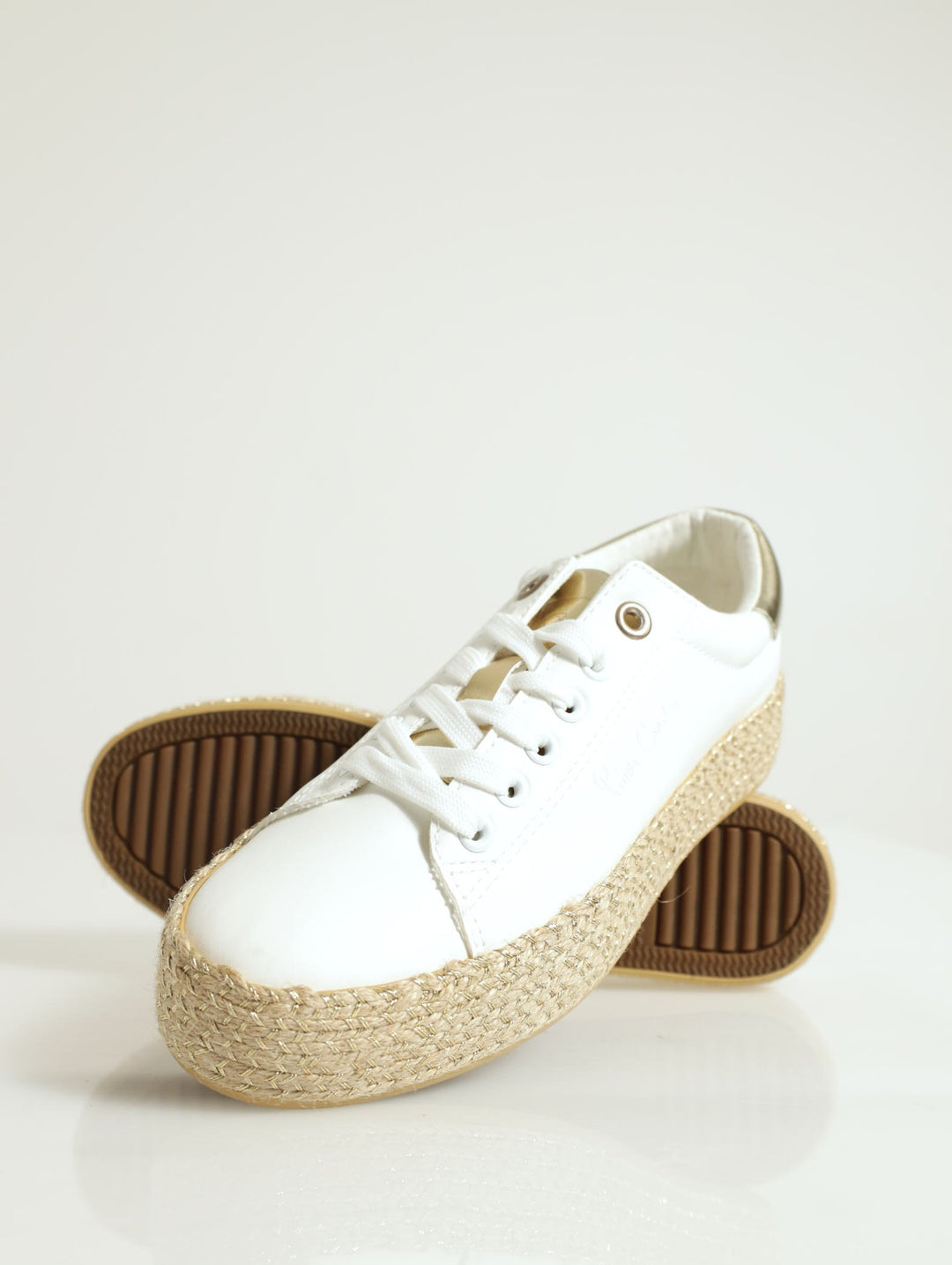 Low Cut Lace-Up Espadrille Sneaker - White