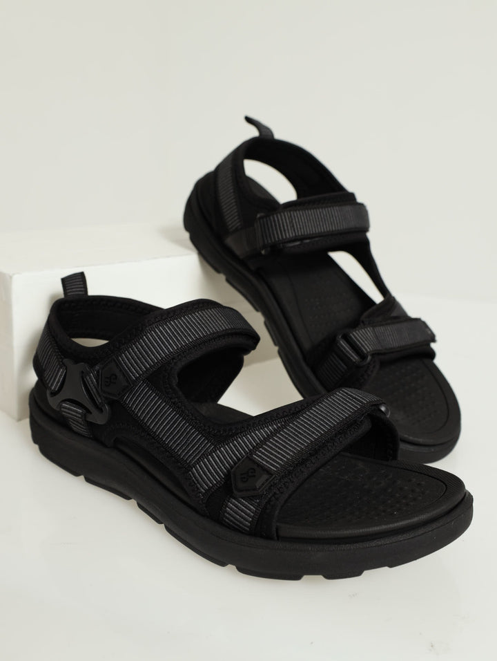 Strappy Sport Sandal - Black