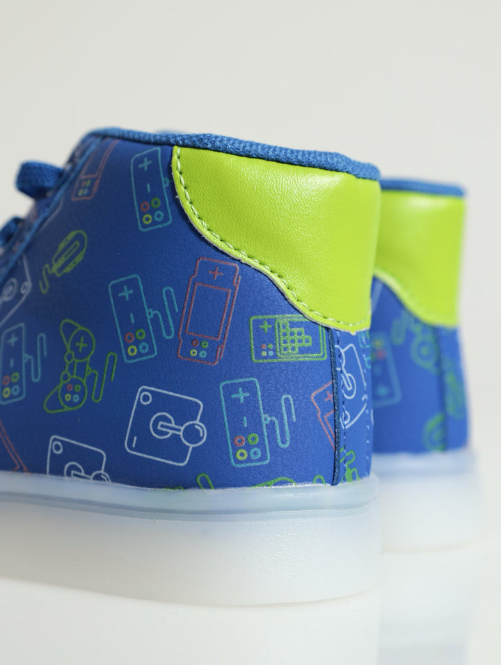 Pre-Boys Gaming Light Up Sneaker - Blue