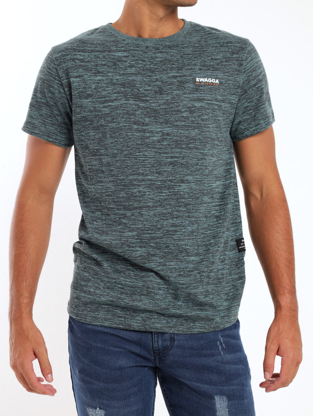 Men's Short Sleeve Basic Crew Logo Tee - Sage