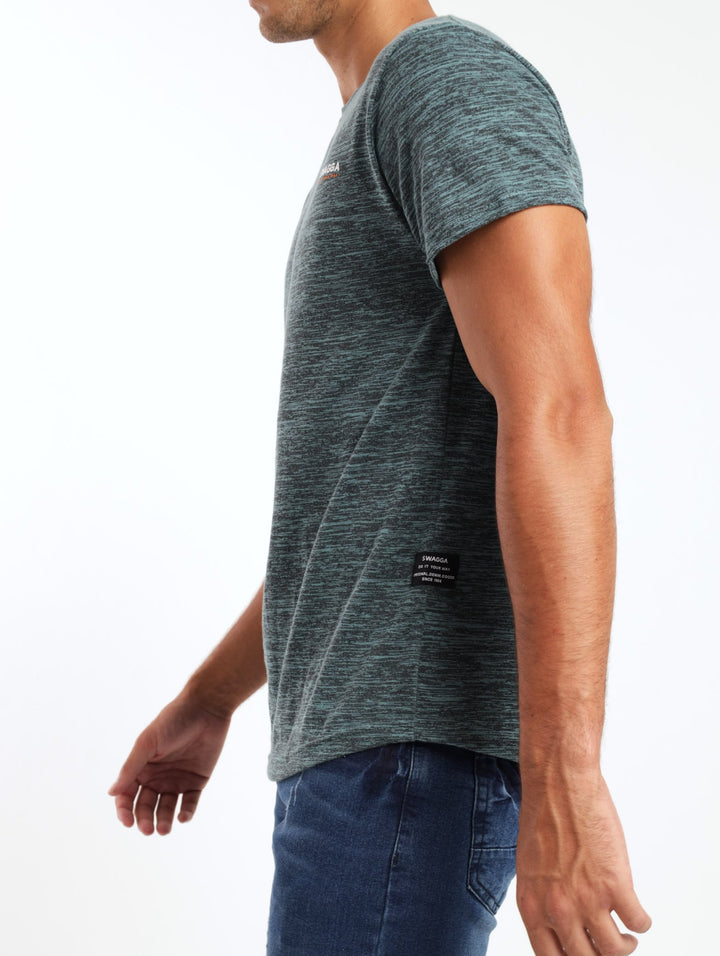 Men's Short Sleeve Basic Crew Logo Tee - Sage