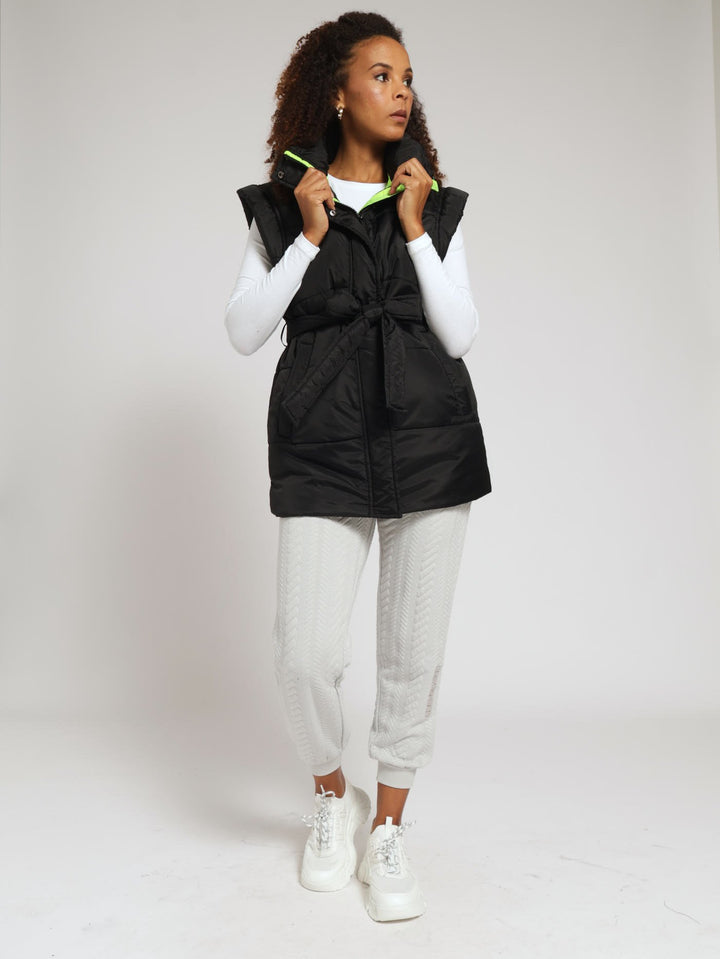 Gilet Puffer Jacket - Black